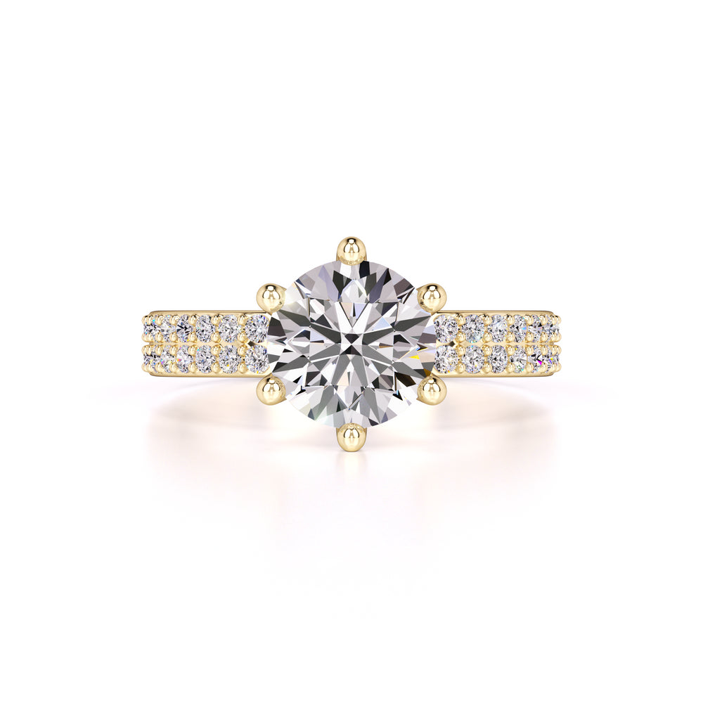Jennifer Moissanite & Lab Grown Diamond Ring | Yellow Gold | 1