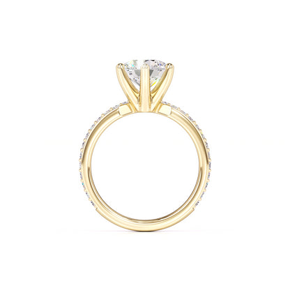 Jennifer Moissanite & Lab Grown Diamond Ring | Yellow Gold | 4