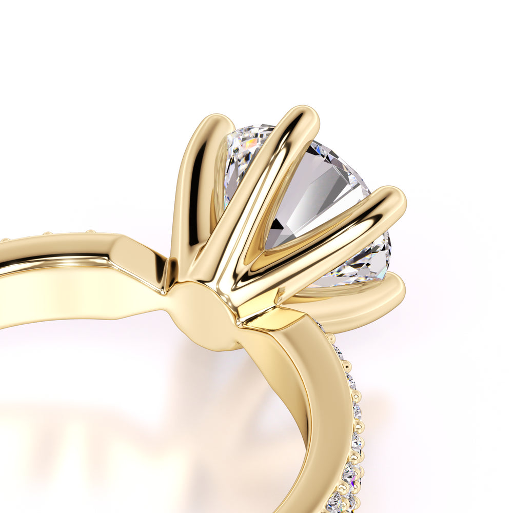 Jennifer Moissanite & Lab Grown Diamond Ring | Yellow Gold | 2