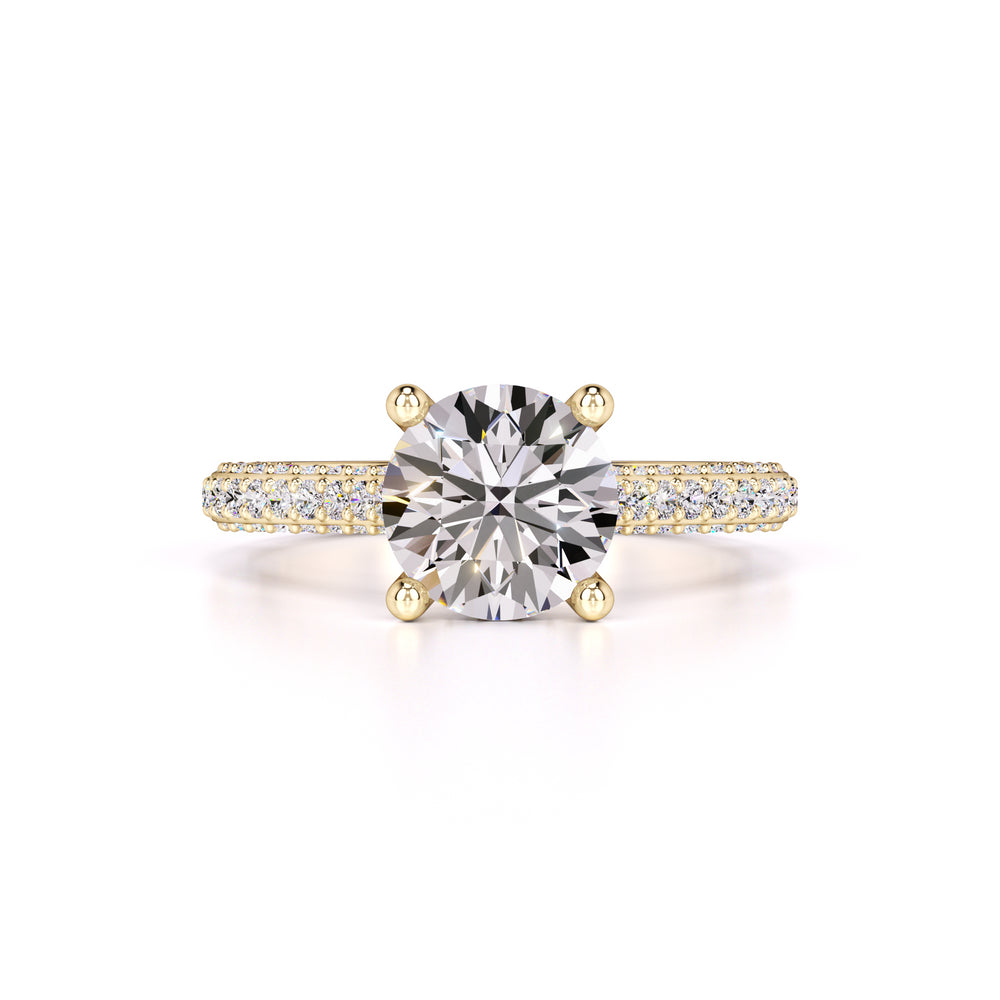 Gisele Moissanite & Lab Grown Diamond Ring | Yellow Gold | 1