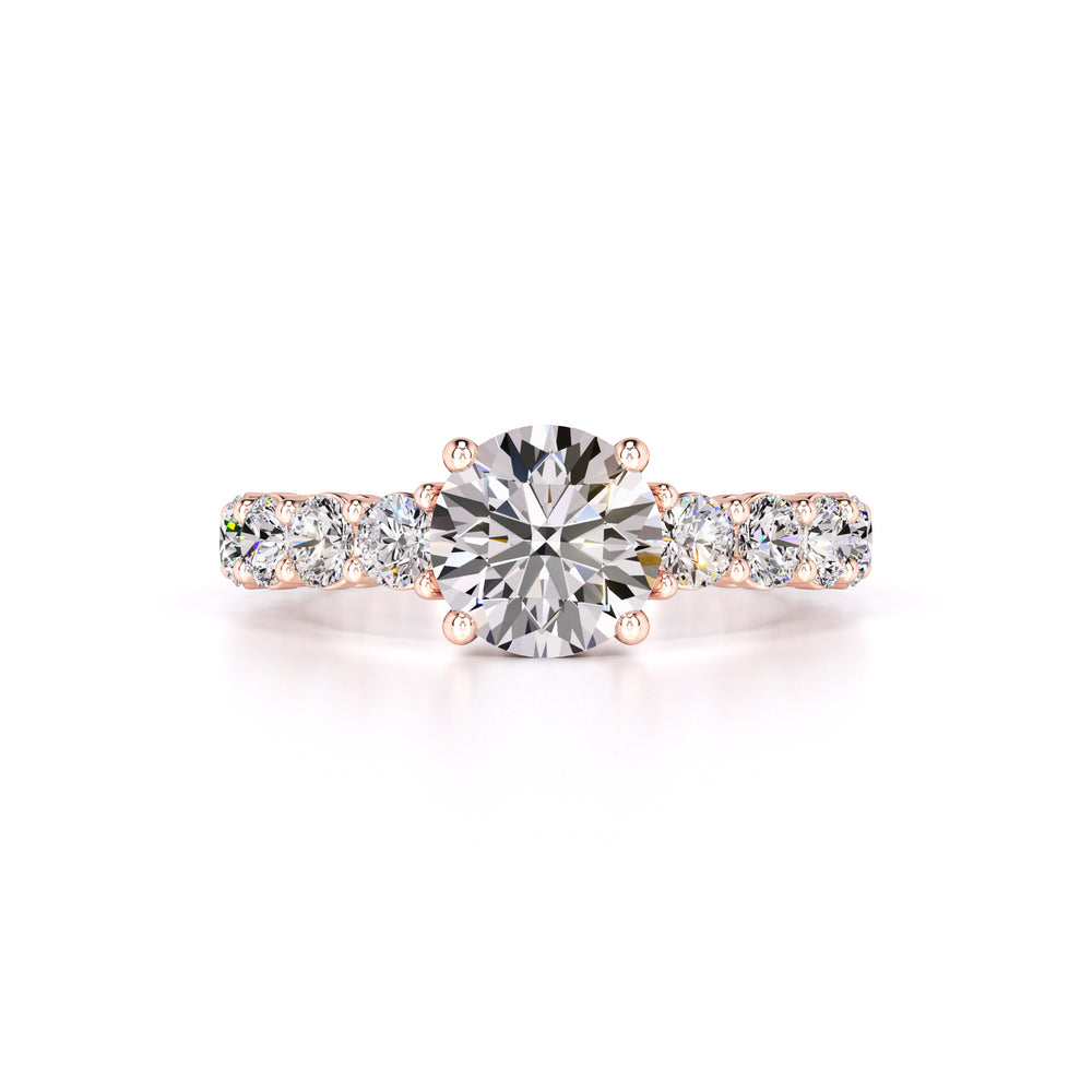 Penelope Moissanite & Lab Grown Diamond Ring | Rose Gold | 1