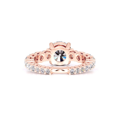 Penelope Moissanite & Lab Grown Diamond Ring | Rose Gold | 3