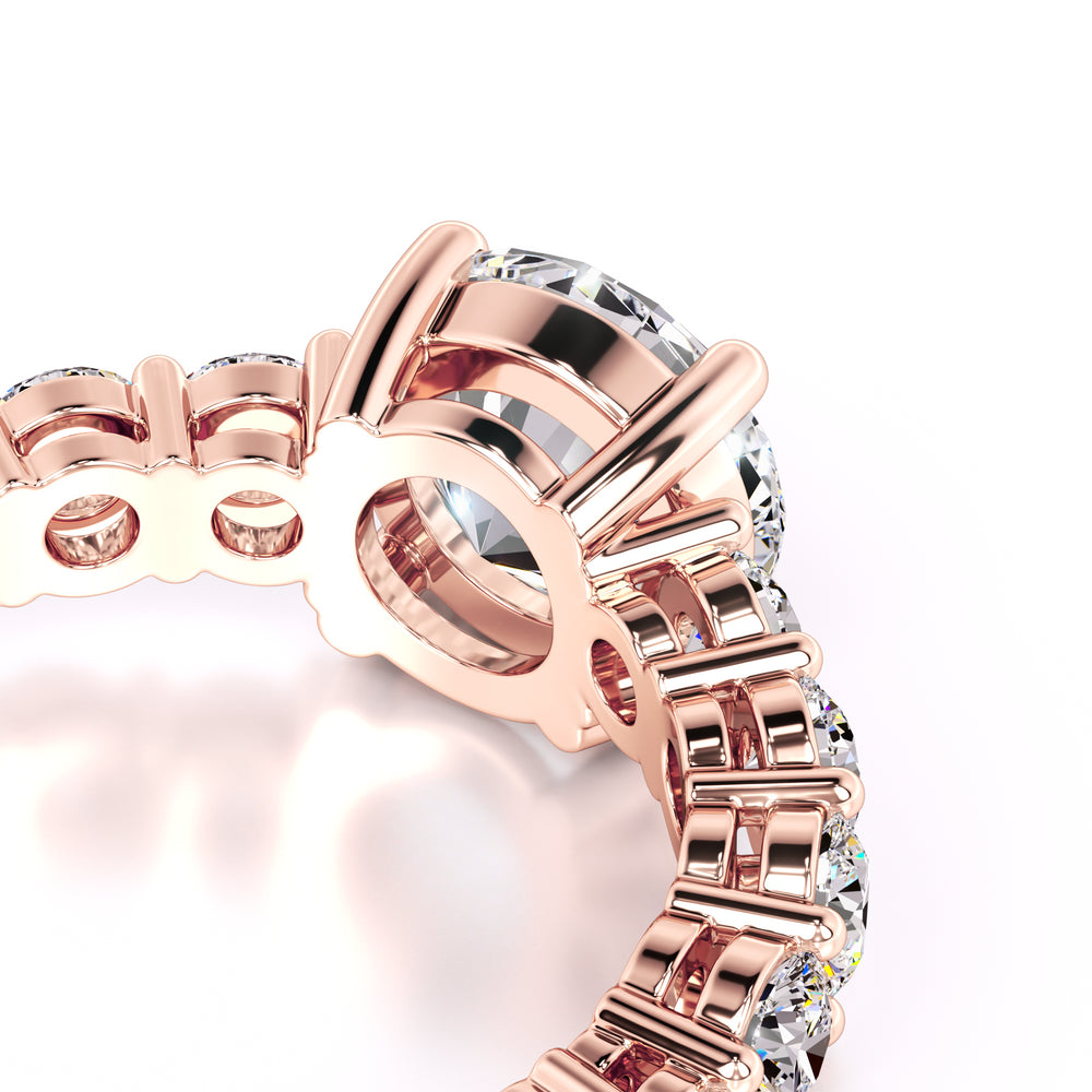 Penelope Moissanite & Lab Grown Diamond Ring | Rose Gold | 2