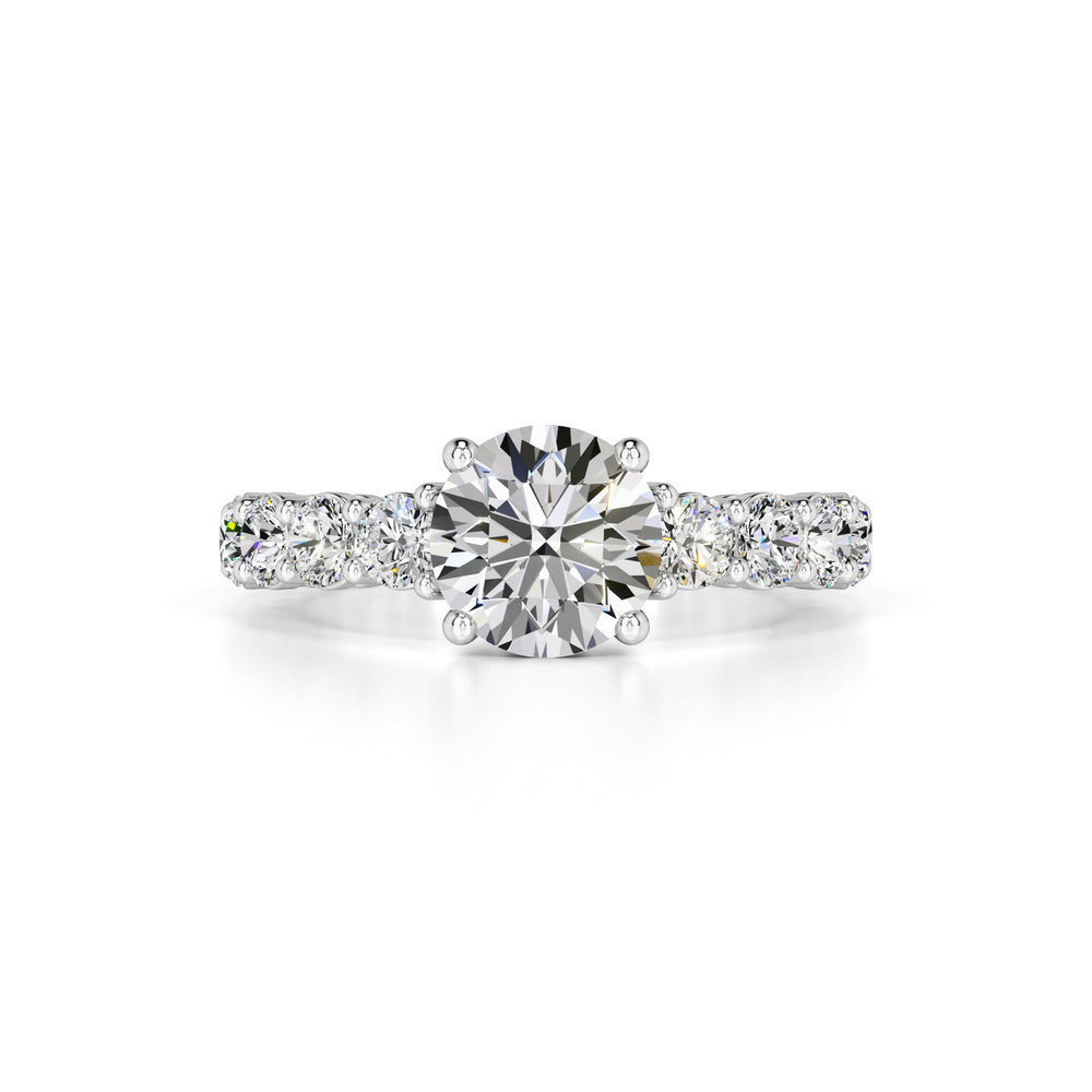 Penelope Moissanite & Lab Grown Diamond Ring | White Gold | 1
