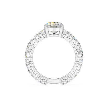 Penelope Moissanite & Lab Grown Diamond Ring | White Gold | 4
