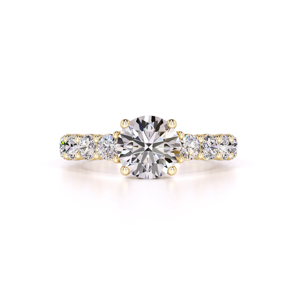 Penelope Moissanite & Lab Grown Diamond Ring | Yellow Gold | 1