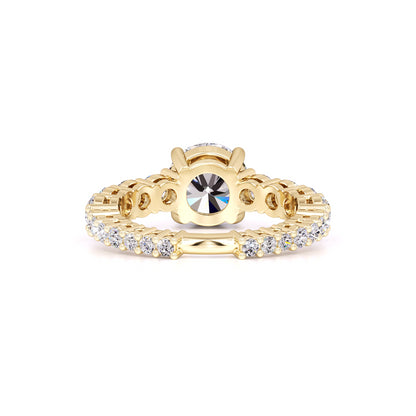 Penelope Moissanite & Lab Grown Diamond Ring | Yellow Gold | 3
