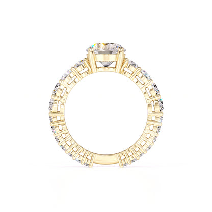 Penelope Moissanite & Lab Grown Diamond Ring | Yellow Gold | 4