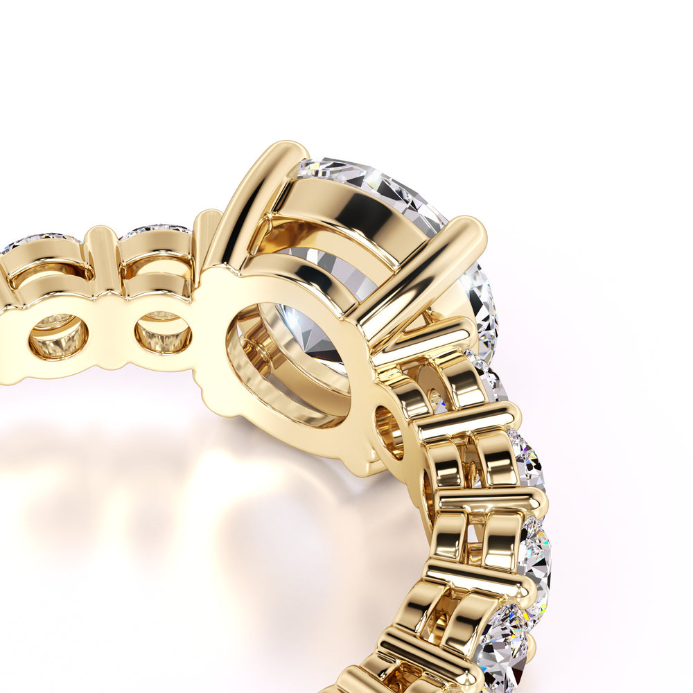 Penelope Moissanite & Lab Grown Diamond Ring | Yellow Gold | 2