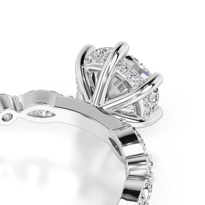 Lucy Moissanite & Lab Grown Diamond Ring | White Gold | 2