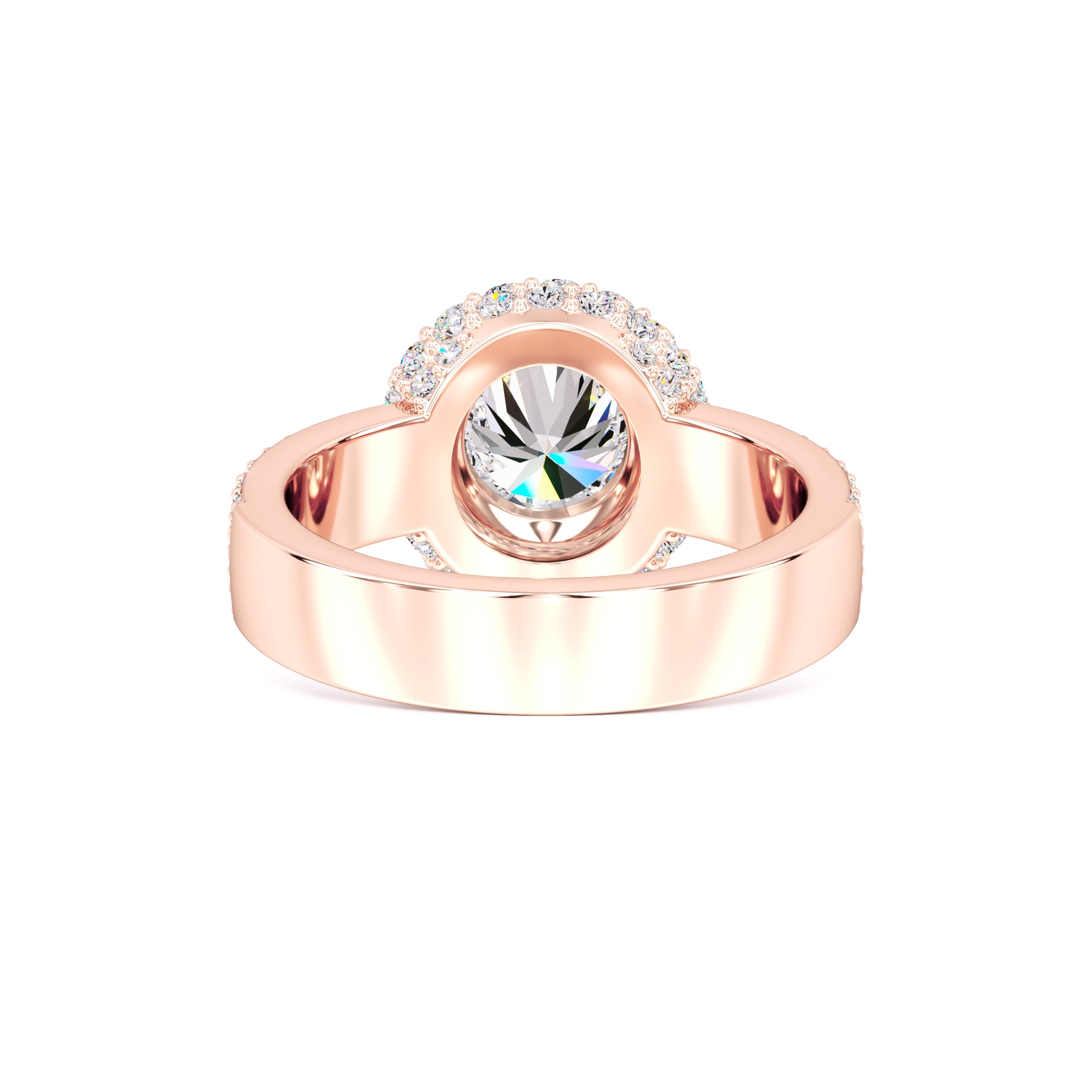 Claire Moissanite & Lab Grown Diamond Ring | Rose Gold | 3