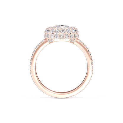 Claire Moissanite & Lab Grown Diamond Ring | Rose Gold | 4