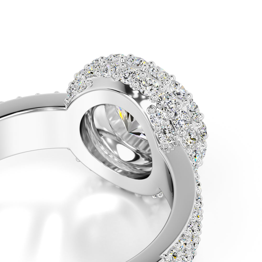 Claire Moissanite & Lab Grown Diamond Ring | White Gold | 2