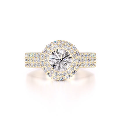 Claire Moissanite & Lab Grown Diamond Ring | Yellow Gold | 1