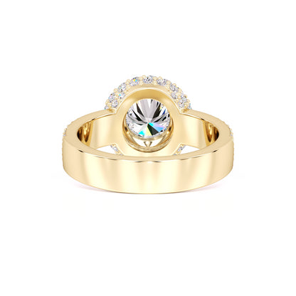 Claire Moissanite & Lab Grown Diamond Ring | Yellow Gold | 3
