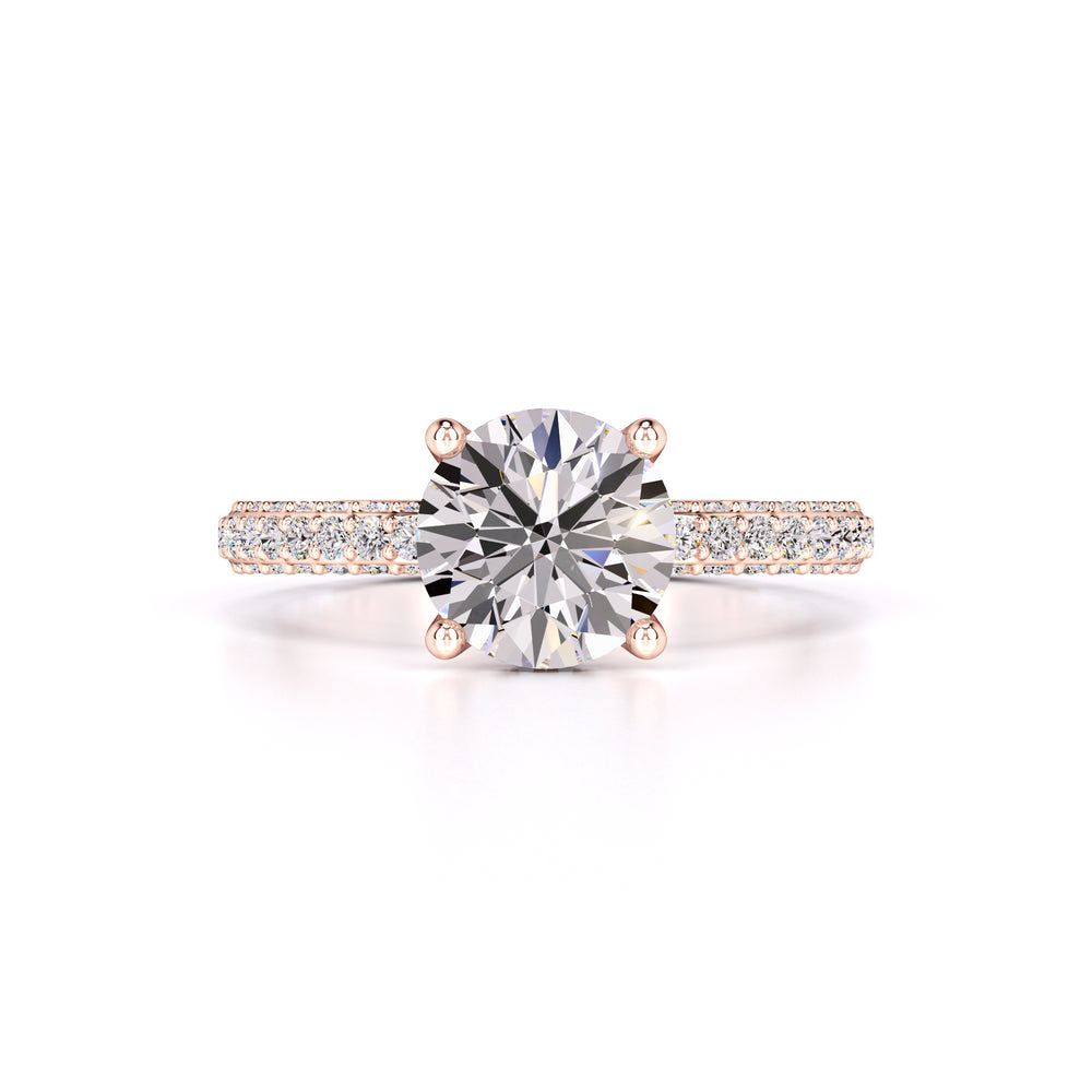 Anna Moissanite & Lab Grown Diamond Ring | Rose Gold | 1