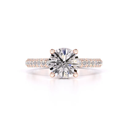 Anna Moissanite & Lab Grown Diamond Ring | Rose Gold | 1