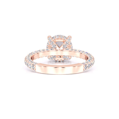 Anna Moissanite & Lab Grown Diamond Ring | Rose Gold | 3