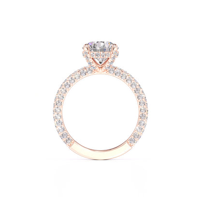 Anna Moissanite & Lab Grown Diamond Ring | Rose Gold | 4