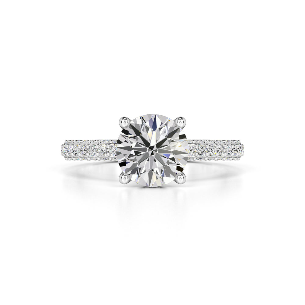 Anna Moissanite & Lab Grown Diamond Ring | White Gold | 1