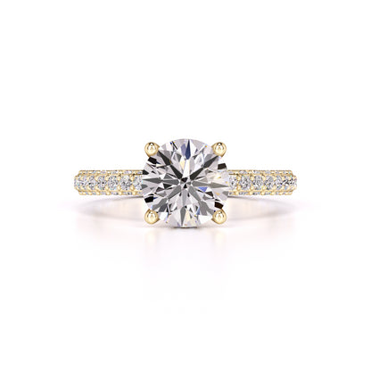 Anna Moissanite & Lab Grown Diamond Ring | Yellow Gold | 1
