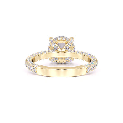 Anna Moissanite & Lab Grown Diamond Ring | Yellow Gold | 3