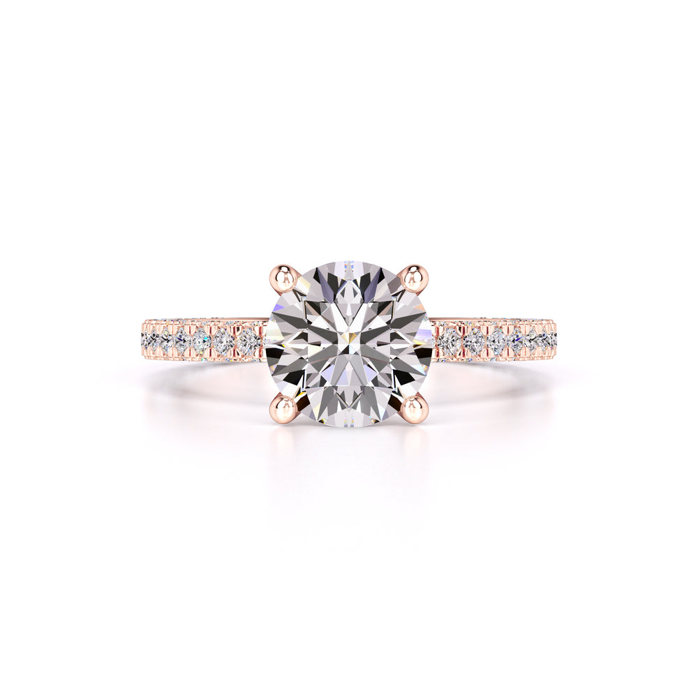 Amanda Moissanite & Lab Grown Diamond Ring | Rose Gold | 1