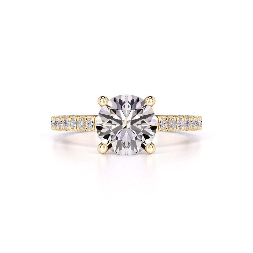 Amanda Moissanite & Lab Grown Diamond Ring | Yellow Gold | 1