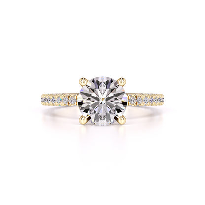 Amanda Moissanite & Lab Grown Diamond Ring | Yellow Gold | 1