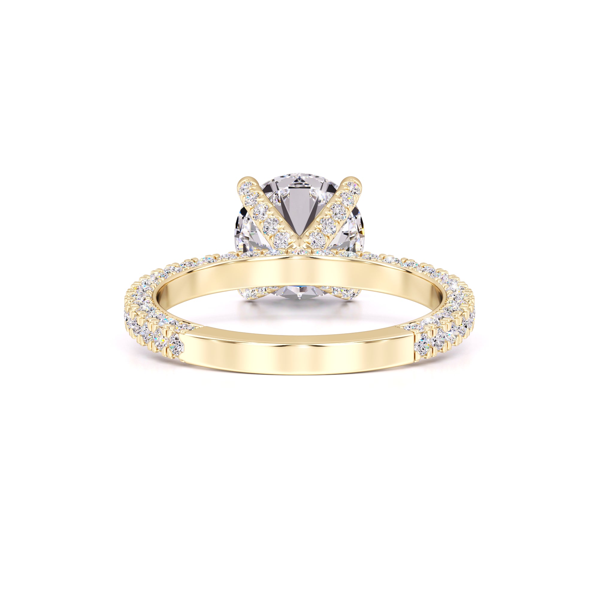Amanda Moissanite & Lab Grown Diamond Ring | Yellow Gold | 3