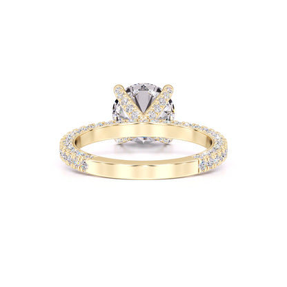 Amanda Moissanite & Lab Grown Diamond Ring | Yellow Gold | 3