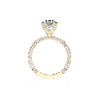 Amanda Moissanite & Lab Grown Diamond Ring | Yellow Gold | 4