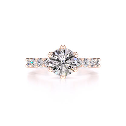 Allison Moissanite & Lab Grown Diamond Ring | Rose Gold | 1