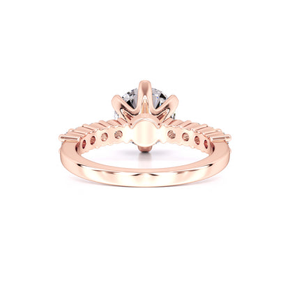Allison Moissanite & Lab Grown Diamond Ring | Rose Gold | 3