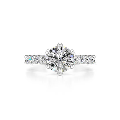 Allison Moissanite & Lab Grown Diamond Ring | White Gold | 1