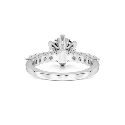 Allison Moissanite & Lab Grown Diamond Ring | White Gold | 3