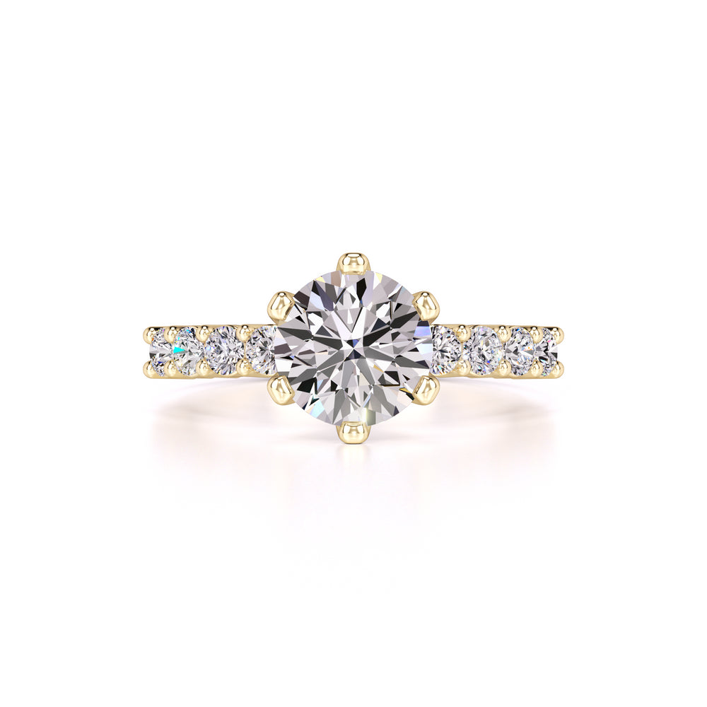 Allison Moissanite & Lab Grown Diamond Ring | Yellow Gold | 1