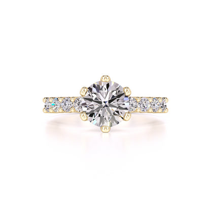 Allison Moissanite & Lab Grown Diamond Ring | Yellow Gold | 1