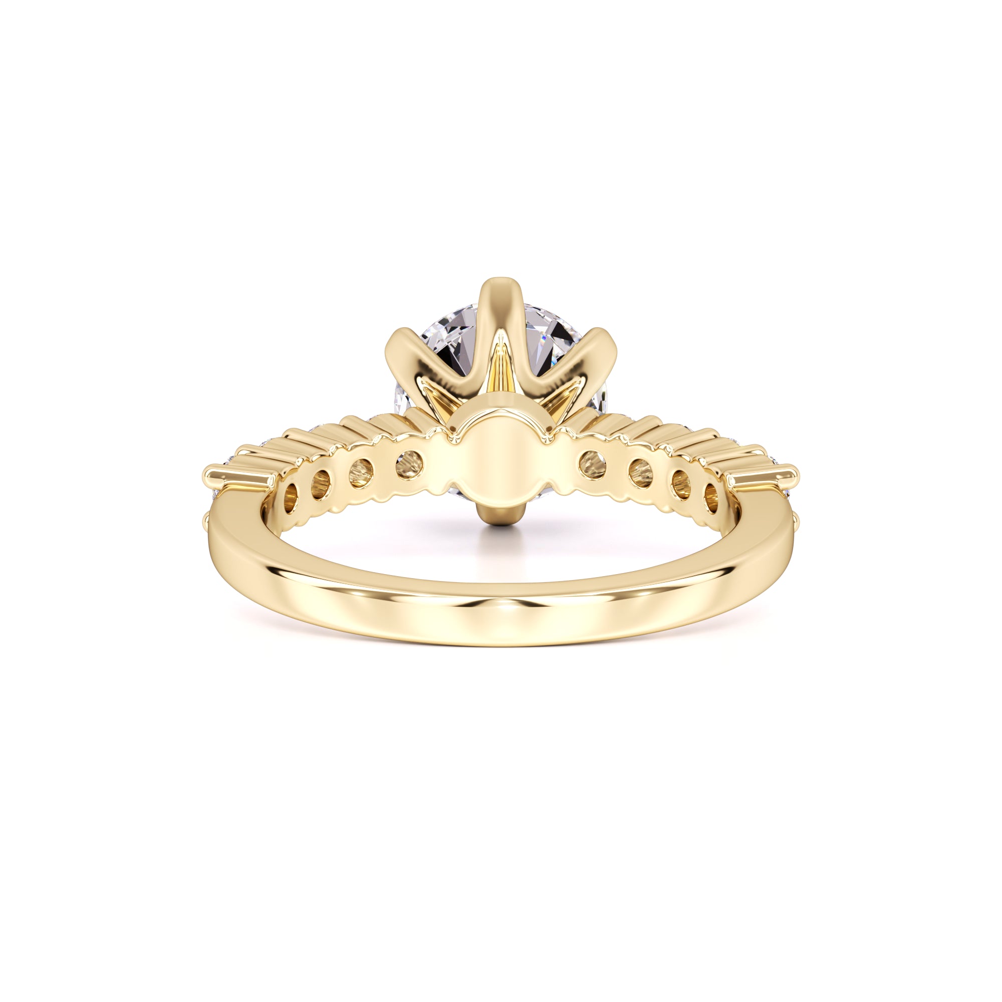 Allison Moissanite & Lab Grown Diamond Ring | Yellow Gold | 3