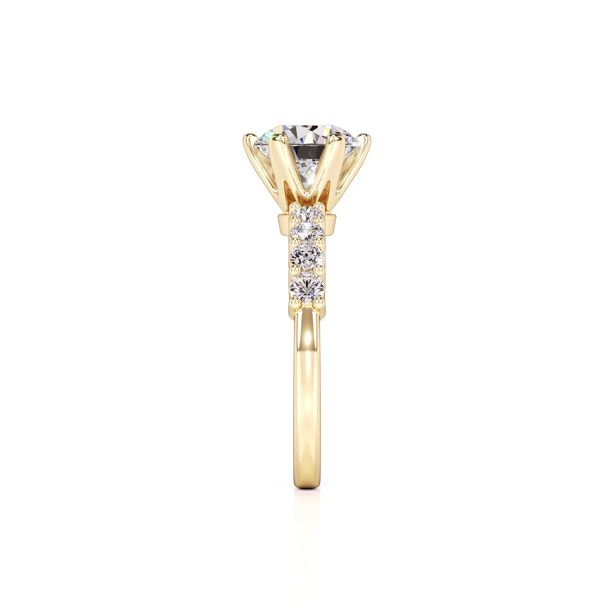Allison Lab Grown Diamond Ring | Yellow Gold | 4
