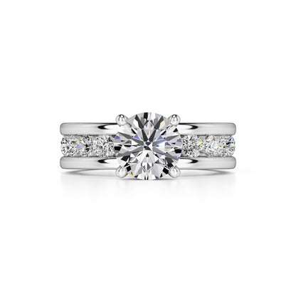 Lana Moissanite & Lab Grown Diamond Ring | White Gold | 1