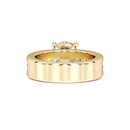 Lana Moissanite & Lab Grown Diamond Ring | Yellow Gold | 3