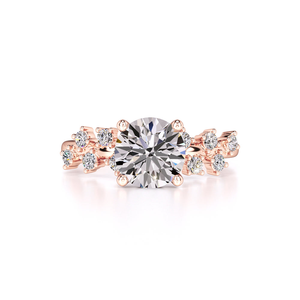 Carmen Moissanite & Lab Grown Diamond Ring | Rose Gold | 1