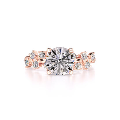 Carmen Moissanite & Lab Grown Diamond Ring | Rose Gold | 1
