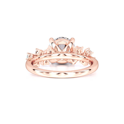 Carmen Moissanite & Lab Grown Diamond Ring | Rose Gold | 3