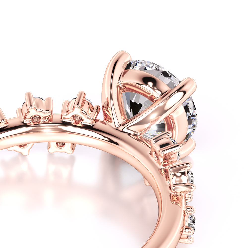 Carmen Moissanite & Lab Grown Diamond Ring | Rose Gold | 2