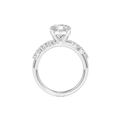 Carmen Moissanite & Lab Grown Diamond Ring | White Gold | 4