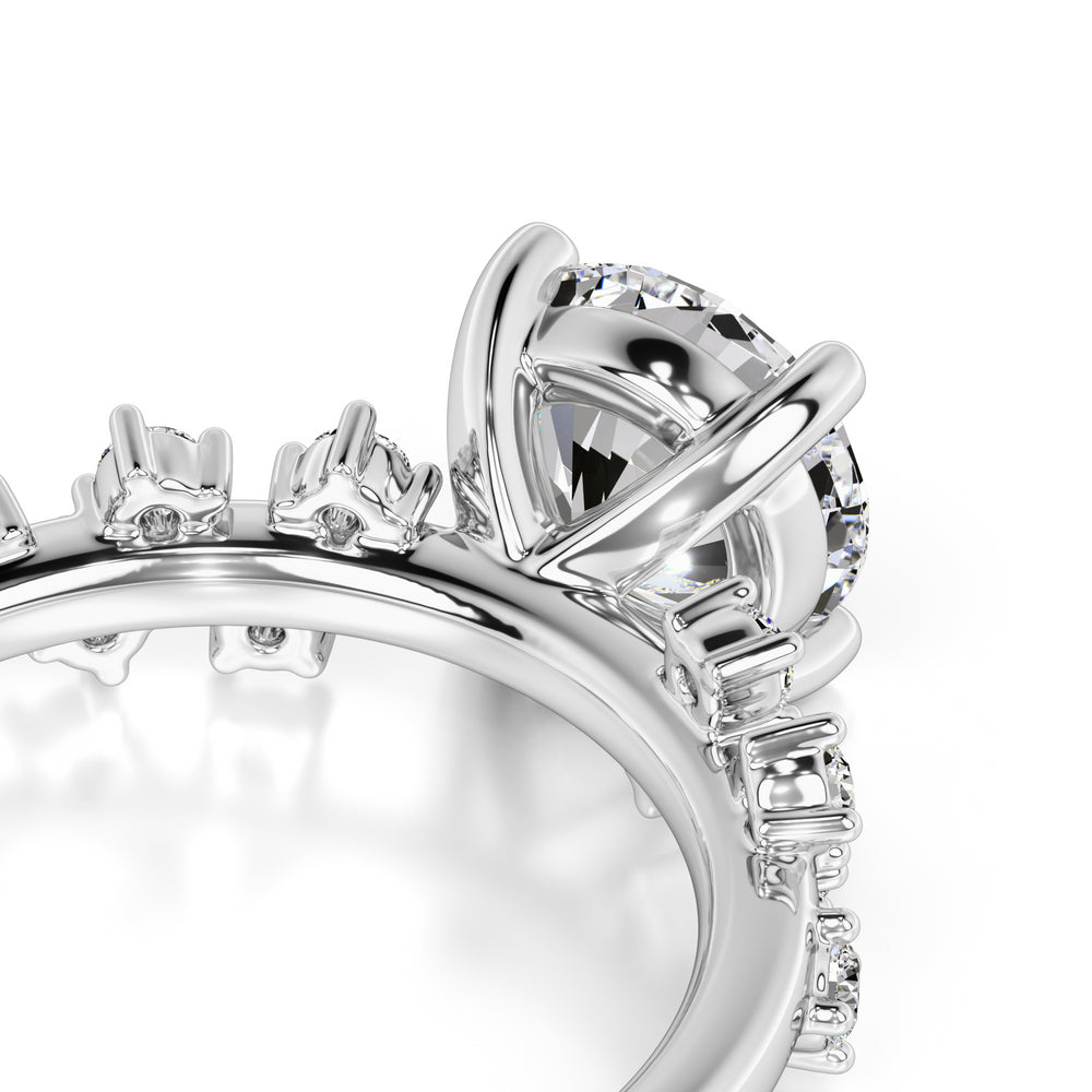 Carmen Moissanite & Lab Grown Diamond Ring | White Gold | 2