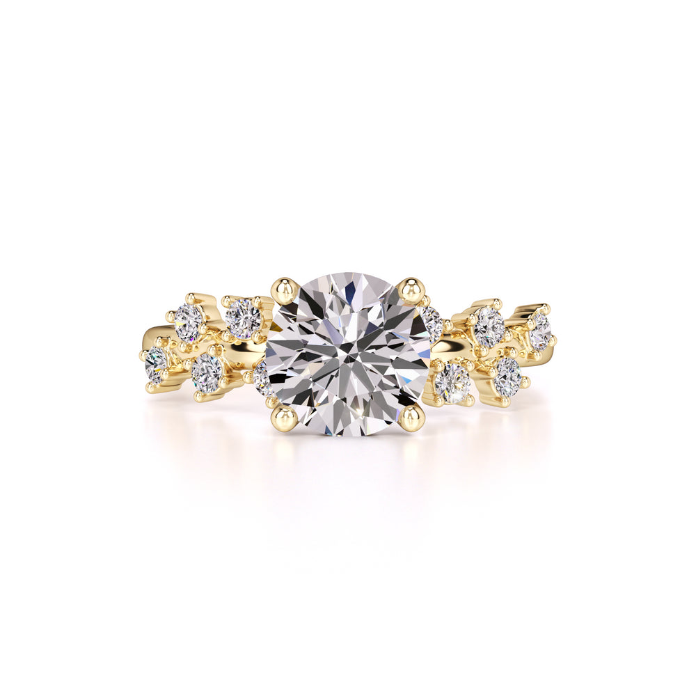 Carmen Moissanite & Lab Grown Diamond Ring | Yellow Gold | 1