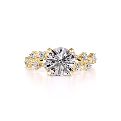 Carmen Moissanite & Lab Grown Diamond Ring | Yellow Gold | 1